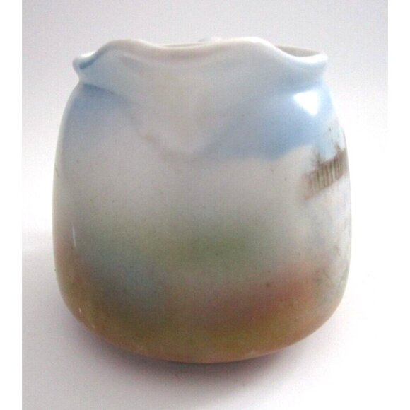 Vintage Hand Painted Porcelain Creamer - Germany 238 Signed - Children in Field - Picture 2 of 11